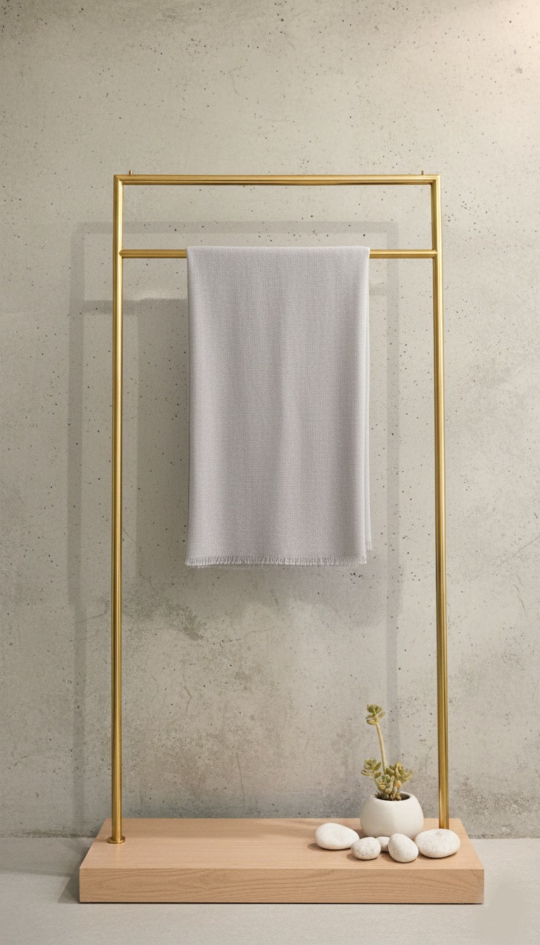 Light Grey - Lighly Warm Cashmere Shawl