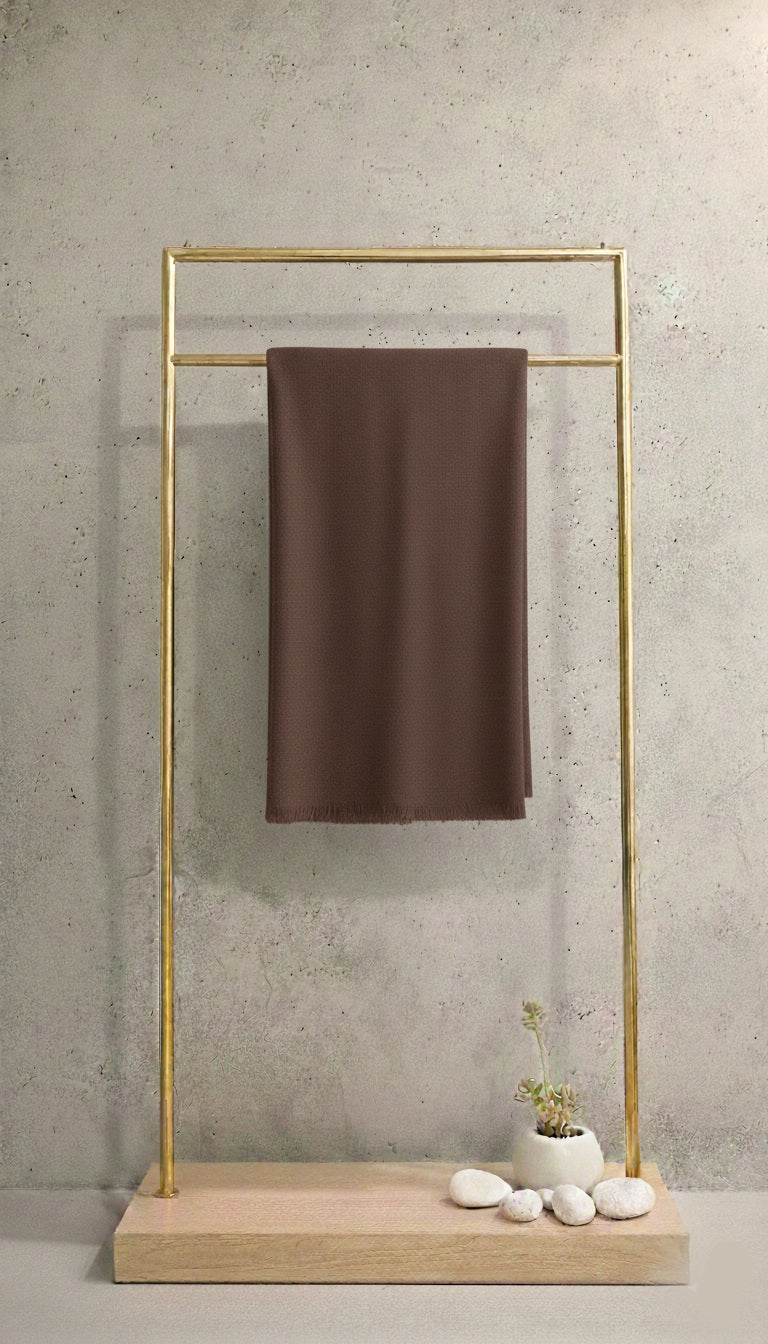 Chocolate Brown - Lighly Warm Cashmere Shawl