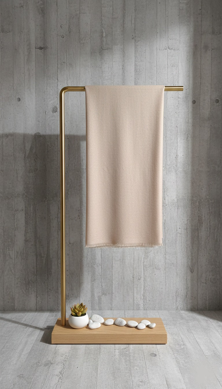 Beige - Lighly Warm Cashmere Shawl