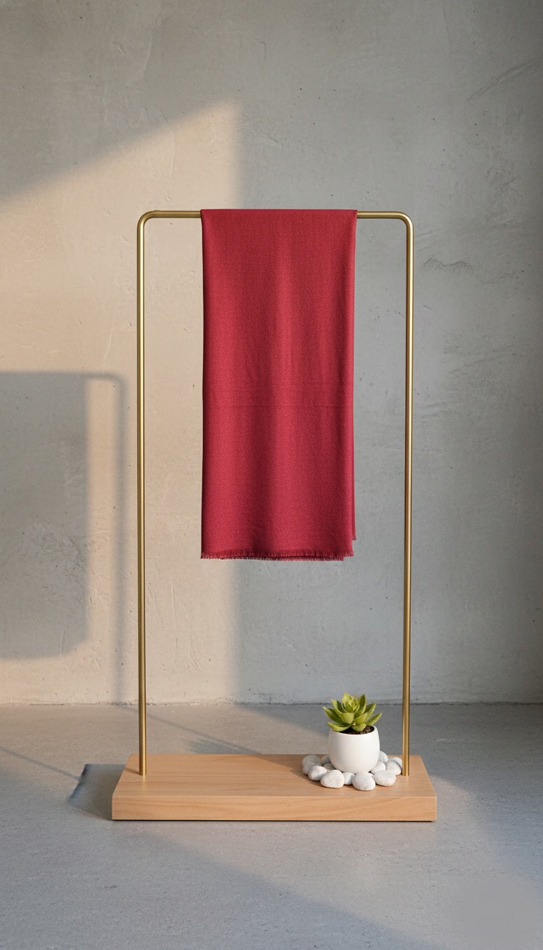 Rose Red - Lighly Warm Cashmere Shawl