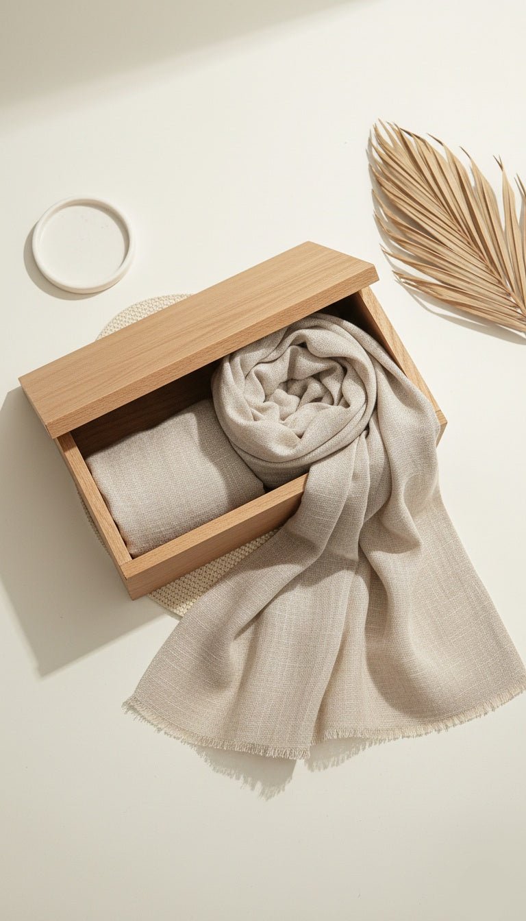 Beige - Light Fabric Hijab