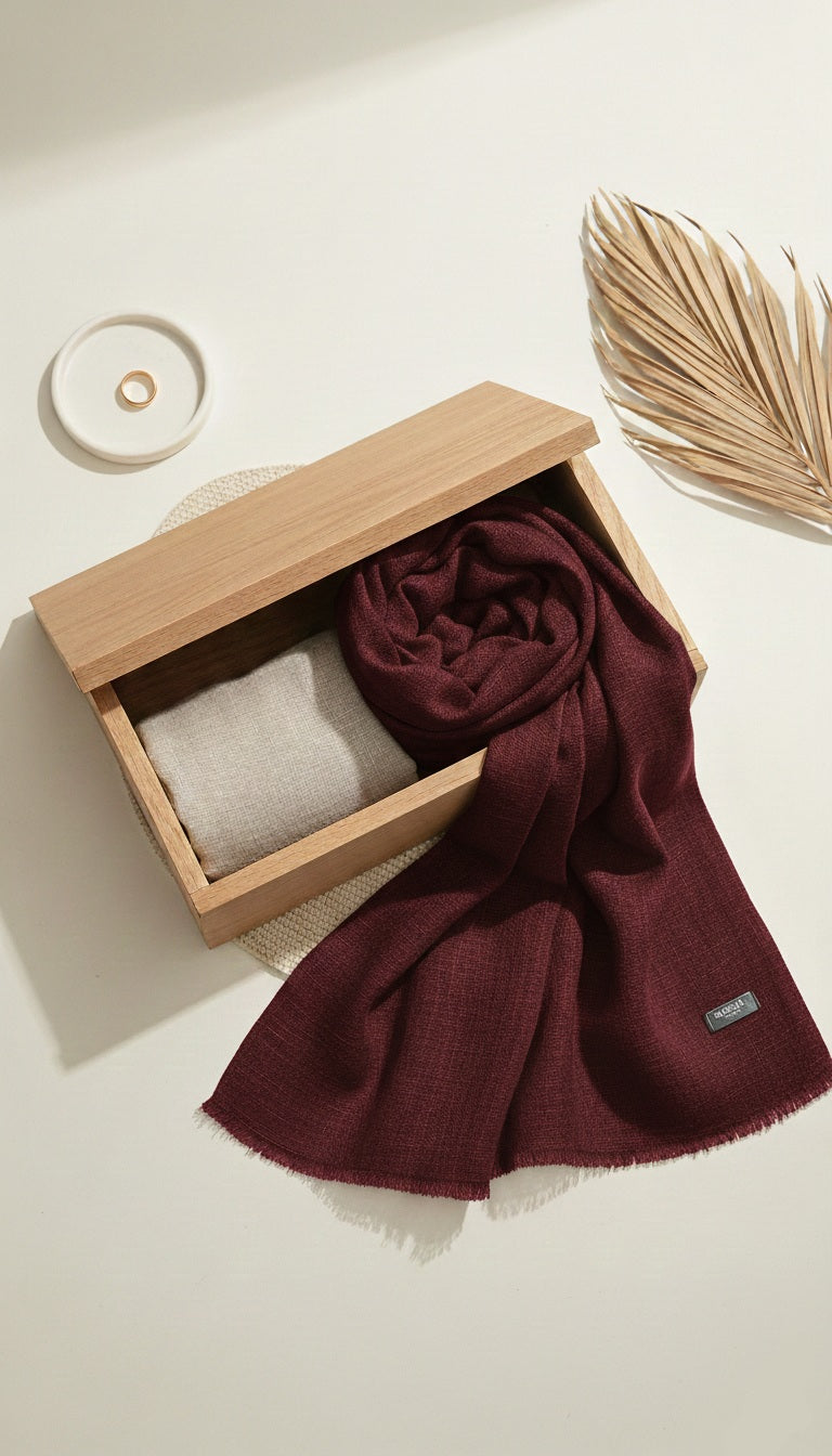 Red - Light Fabric Hijab