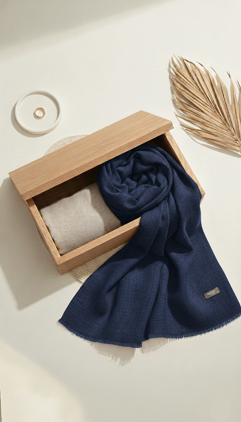 Navy Blue - Light Fabric Hijab